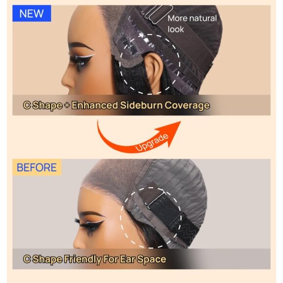 Nadula Bye Bye Knots Human Hair Wig Curly 200% Density 7x5 HD Lace Red Glueless - Picture 8 of 8